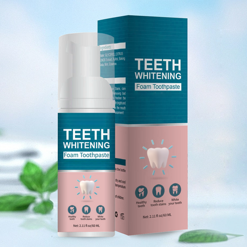 Teeth Whitening Mousse Toothpaste Deep Cleansing Cleaning And Whitening Teeth Smoke Stains Tartar Anti-tooth Fresh Breath 60ML